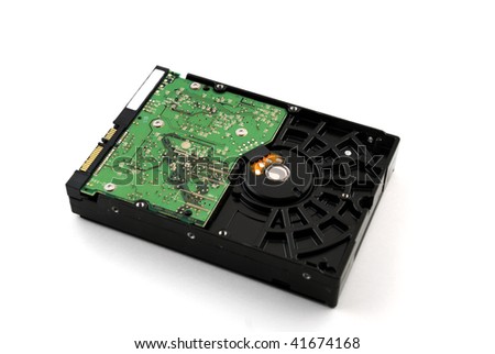 Pictures of the case for a hard drive in a computer