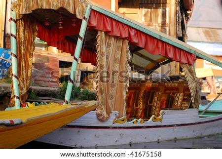 Shikara detail, Srinagar, Kashmir, India