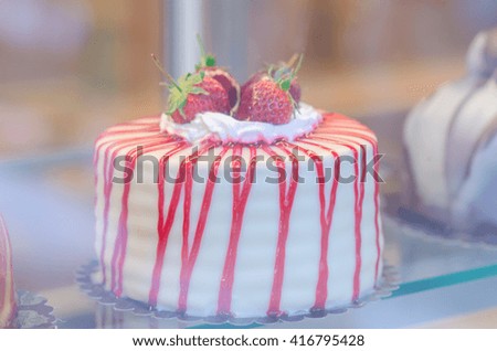 sweet cake on display