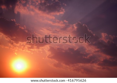 anime sunrise and sunset pastel sky background