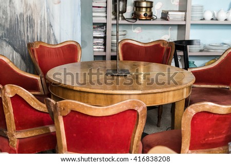 Wooden Dining room table and chair