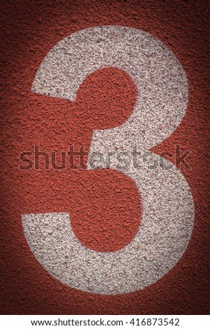Number 3, Running track for the athletes background