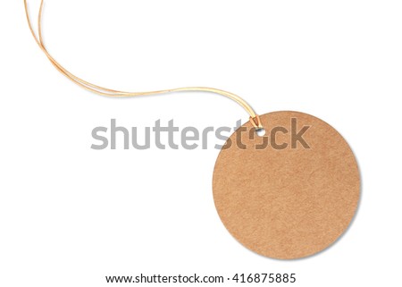 Circle tag price isolated on a white background,This has a clipping path.