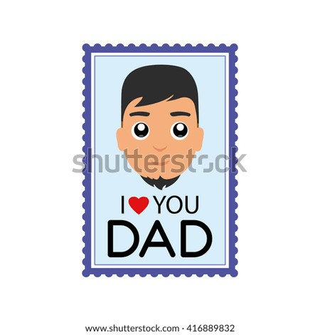 Isolated sticker with text and a man with a beard