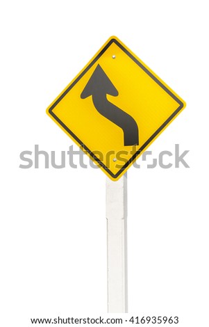 road sign on white background