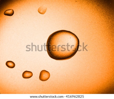 water drops on brown background