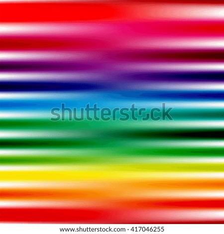Colorful Blurred Pattern. Abstract Rainbow Horizontal Striped Background. Vector Illustration