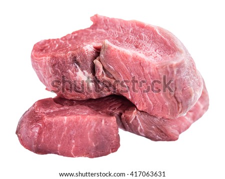 Fresh Beef Fillet as detailed close-up shot (selective focus)