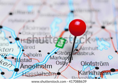 Osby pinned on a map of Sweden
