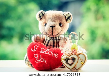 teddy bear and love moment