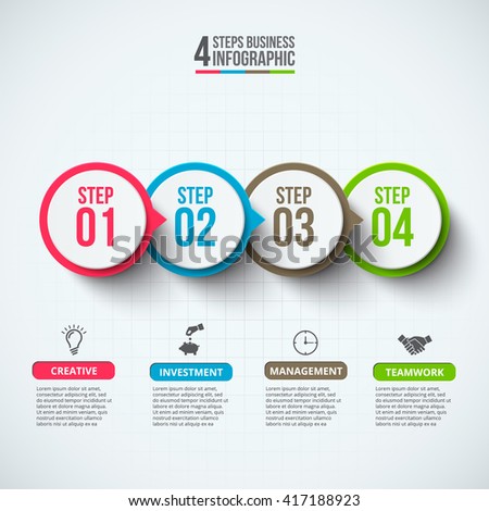 Abstract infographics number options template. Vector illustration. Can be used for workflow layout, diagram, business step options, banner, web design