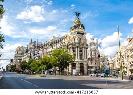 Madrid in a beautiful summer day, Spain Royalty-Free Stock Photo #417215857