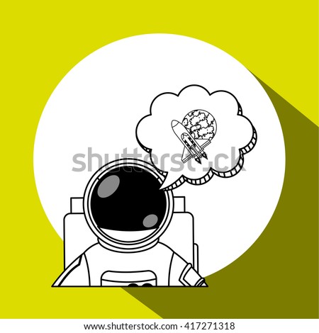 Astronaut sign. space concept. cosmos icon, vector illustration