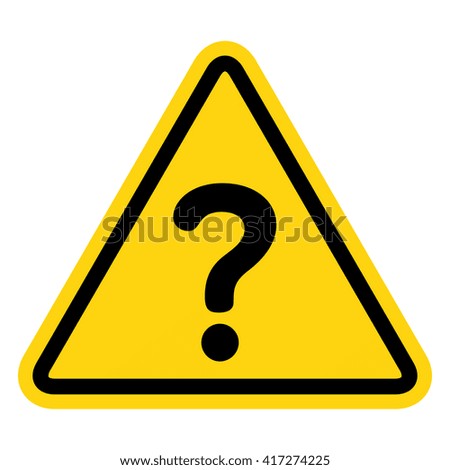 Question mark icon in warring sign . Vector illustration