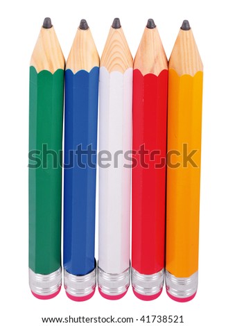 Huge colour pencils view from above Royalty-Free Stock Photo #41738521