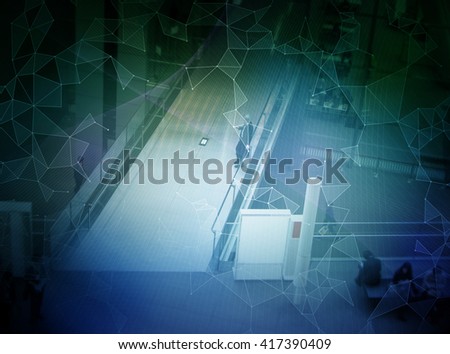 smart devices and mesh network, abstract image visual
