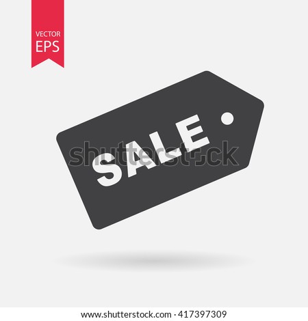 Sale,  price tag  icon. Sign isolated on white background. Vector flat design illustration