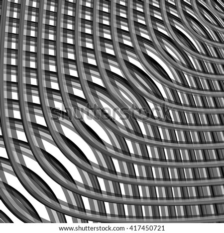 Design monochrome grid illusion background. Abstract torsion backdrop. Vector-art illustration. EPS10