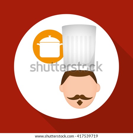 Chef design,  supplies icon. restaurant concept, vector illustration