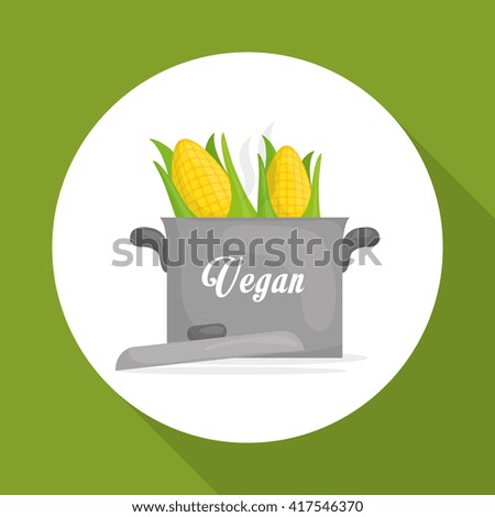 Vegan design. organic icon. healthy food concept, vector illustration