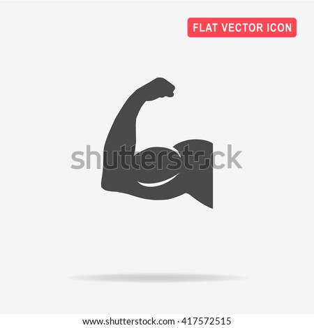 Strong icon. Vector concept illustration for design. Royalty-Free Stock Photo #417572515