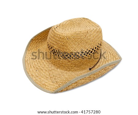 Straw hat. Isolated over white background with clipping path