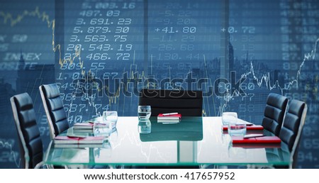Composite image of boardroom on a building