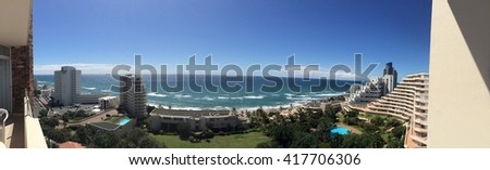 Durban beach panoramic Royalty-Free Stock Photo #417706306