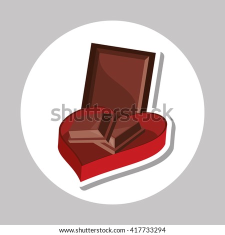 Flat illustration about chocolate design, sweet and delicious
