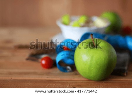 Breakfast diet fruit apple centimeter
