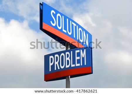 Problem and solution street sign