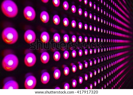 Purple stretch of LED lights