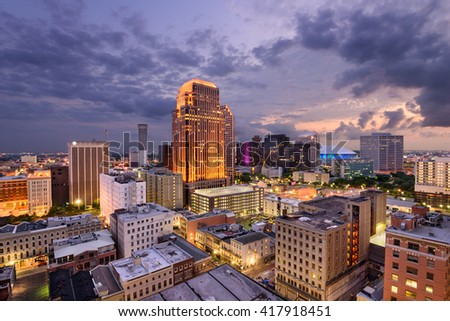 New Orleans, Louisiana, USA Central Business District skyline.
