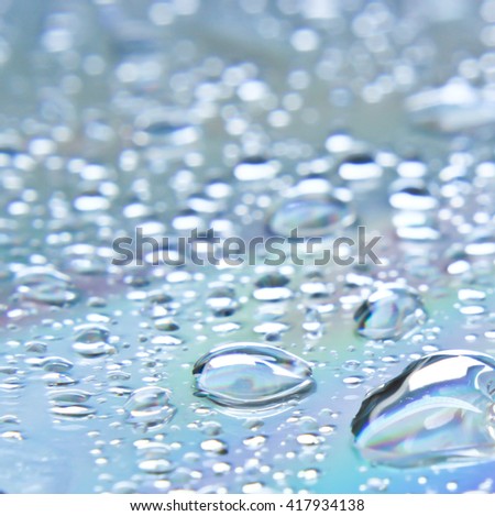 Water drops on CD Reflection