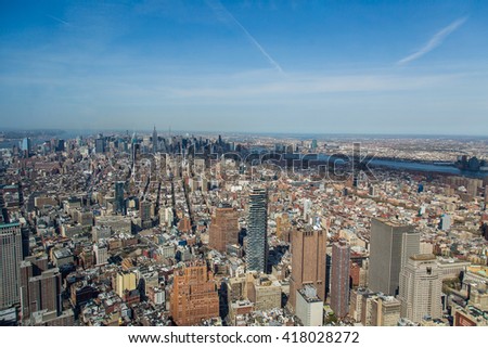 View of the city of New York, USA
