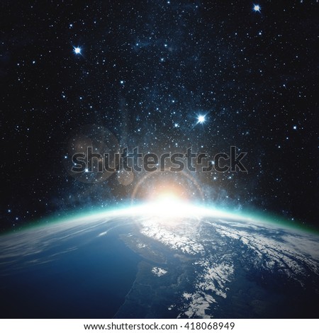earth blue shining - Elements of this image furnished by NASA