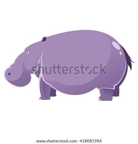 Cartoon fat Hippopotamus