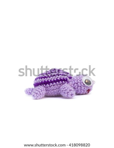 doll Turtle toy for children on white background
