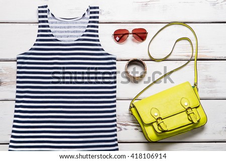 Summer sea top, bags and accessories for women. The new summer collection of clothing.
