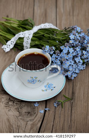 A cup of coffee, forget-me