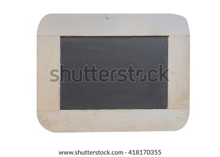 vintage blackboard with wooden frame isolated on white background chalkboard with place for your text