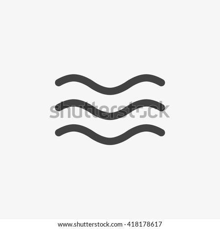 Wave Icon in trendy flat style isolated on grey background. Water wave symbol for your web site design, logo, app, UI. Vector illustration, EPS10.