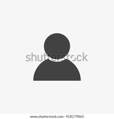 User Icon in trendy flat style isolated on grey background. User silhouette symbol for your web site design, logo, app, UI. Vector illustration, EPS10. Royalty-Free Stock Photo #418179865
