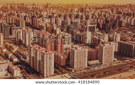 Urban cityscape in Beijing, China