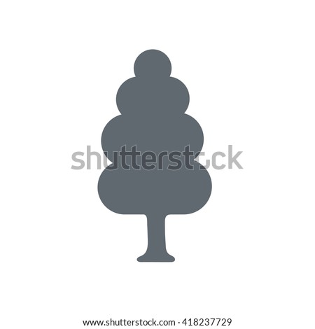 Deciduous tree icon. Vector illustration