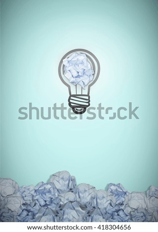 Used tissues against blue background
