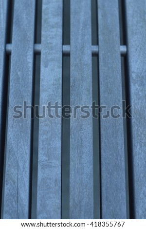 Wooden bench in vertical branch positioning
