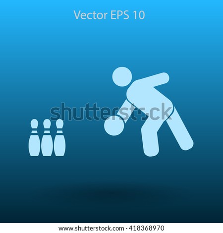 bowling vector icon