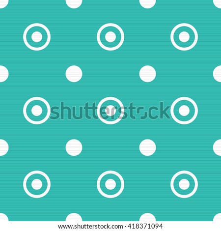 Abstract retro polka dot geometric seamless pattern background  with a fabric effect texture vector illustration