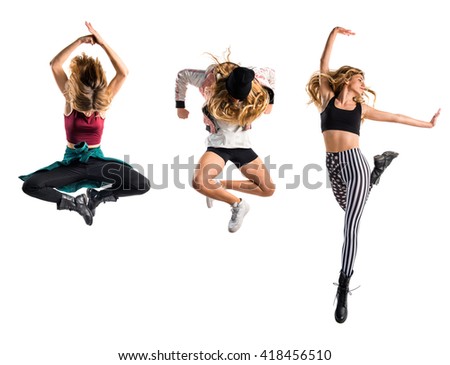 Young urban woman dancing